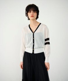 GRACE CONTINENTAL ラインVネックニットカーディガン