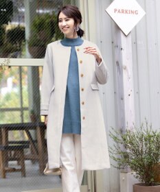 Tiaclasse L 【洗える】体型カバーも叶うMIX糸ニットチュニック