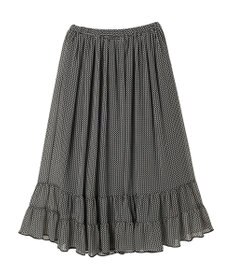 AMERICAN HOLIC 幾何学柄裾ティアードスカート