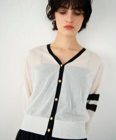 GRACE CONTINENTAL ラインVネックニットカーディガン