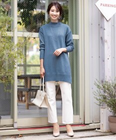 Tiaclasse L 【洗える】体型カバーも叶うMIX糸ニットチュニック