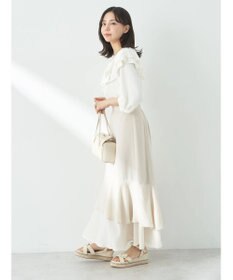 earth music&ecology メローラッフルブラウス