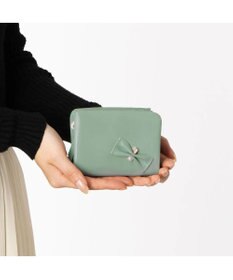 LANVIN en Bleu ペアル 二つ折Lファスナー財布