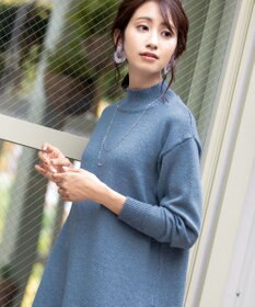 Tiaclasse L 【洗える】体型カバーも叶うMIX糸ニットチュニック