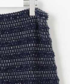 自由区 【カトリエムブーケ】Tweed melange フリンジスカート