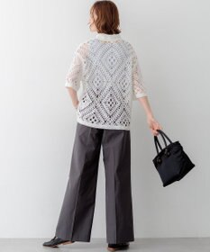 23区 S 【先行予約】エンブロイダリーレース ポロ ニット