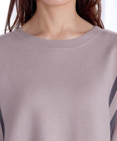 Tiaclasse 【新色追加・洗える】配色ニットチュニック