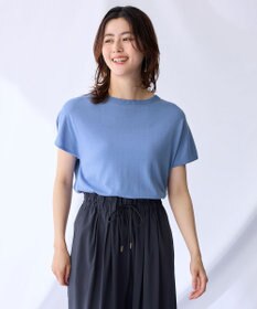 ANY 【接触冷感/UVカット/抗菌防臭/手洗い可/アンチピリング】ファンクションフレンチスリーブニット