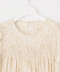 Feroux 【洗える】フラワープリントドロスト ワンピース