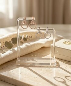 Tiaclasse 【金属アレルギー対応】リボンサークルピアス