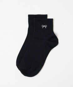 WEGO モチーフ刺繍アンクル底パイルソックス