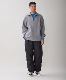 UNFILO MENS 【男女兼用/新色追加】スウェットライク ジップ タートルネックニット [24年秋冬商品]