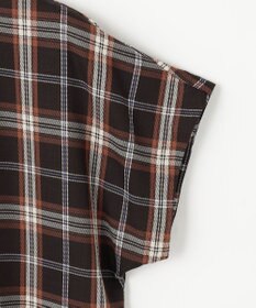 組曲 シアーツイルチェック フリルブラウス