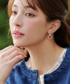Tiaclasse 【金属アレルギー対応】リボンサークルピアス