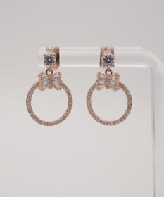 Tiaclasse 【金属アレルギー対応】リボンサークルピアス