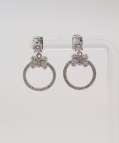 Tiaclasse 【金属アレルギー対応】リボンサークルピアス