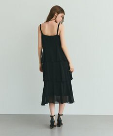 GRACE CONTINENTAL シフォンケープドレス