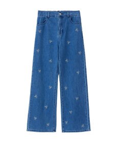 Green Parks ・Ｄｏｕｂｌｅ　Ｆｌａｇｓ　リボン刺繍ストレートデ