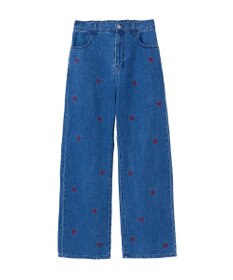 Green Parks ・Ｄｏｕｂｌｅ　Ｆｌａｇｓ　リボン刺繍ストレートデ