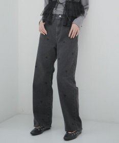 Green Parks ・Ｄｏｕｂｌｅ　Ｆｌａｇｓ　リボン刺繍ストレートデ