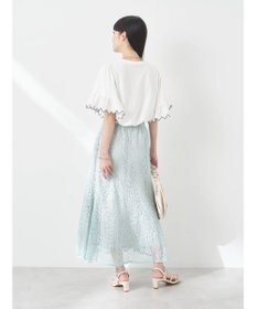 earth music&ecology 配色スカラップスリーブＴＥＥ