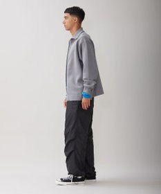 UNFILO MENS 【男女兼用/新色追加】スウェットライク ジップ タートルネックニット [24年秋冬商品]