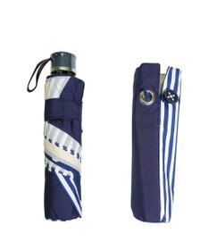 +RING レディース向け プラスリング 簡単開閉式折傘55cm NVY T1384