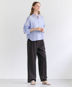 BEIGE， HALITE / リネンシアー オーバーサイズシャツ