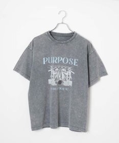 WEGO 【綿100%】ヴィンテージウォッシュグラフィックTシャツ