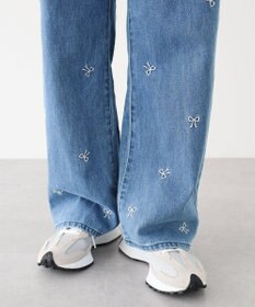 Green Parks ・Ｄｏｕｂｌｅ　Ｆｌａｇｓ　リボン刺繍ストレートデ