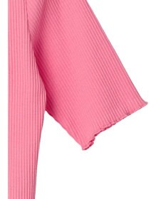 earth music&ecology ドットボタン５分袖リブプルオーバー