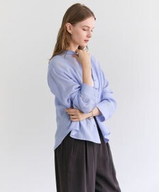 BEIGE， HALITE / リネンシアー オーバーサイズシャツ