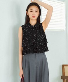 組曲 【入江未悠さんコラボ】ギャザーライトデシンティアード ブラウス