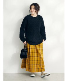 CRAFT STANDARD BOUTIQUE 洗えるモールケーブルニットチュニック