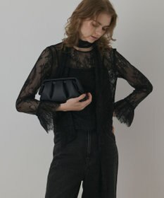 GRACE CONTINENTAL レースボウタイブラウス