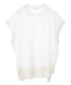 AMERICAN HOLIC ウォッシャブルシアーニットフレンチスリーブトップス