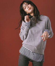 ANY SIS S 【CICA加工】ケーブルリブ ニット