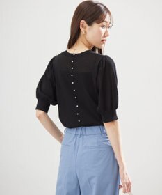 組曲 L シアーパフ袖 ニット