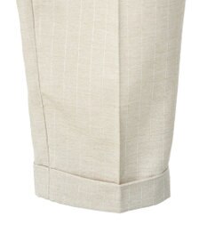 earth music&ecology リネンライクテーパードパンツ（ストライプ）