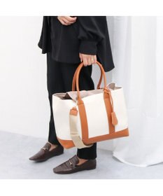 UNBILLION cachecache ショルダー付きパーテーション合成皮革トートL