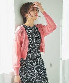 Feroux 【洗える】Vネックシアー カーデ