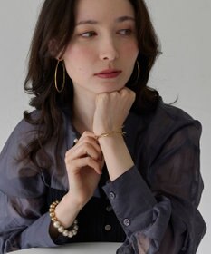 Phoebe メタルボールゴムブレスレット　ゴールド