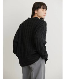 AMERICAN HOLIC スクエア柄Ｖネックニットカーディガン