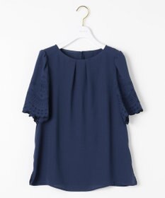 ANY SIS L 【洗える】エンブロイダリーフレアスリーブ ブラウス