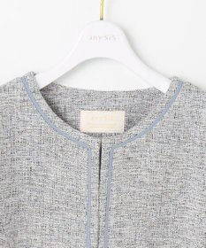 ANY SIS L 【洗える】ライトストレッチ ツイード ジャケット