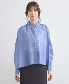 earth music&ecology ワイドシルエットシアーシャツ