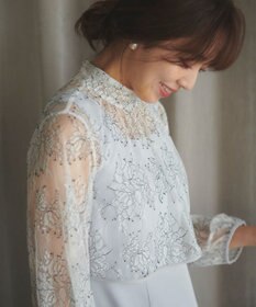 Feroux 【2WAY・セットアイテム】レースブラウス×ジャンパースカートセット