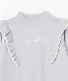 ANY KIDS 肩フリル しあわせタッチ ニット