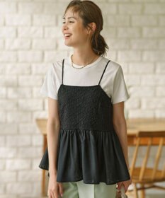 組曲 L 【WEB限定】レリーフジャガードキャミツインセット