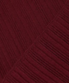 ANY 【洗濯機可/吸湿発熱】フリルネックリブニット